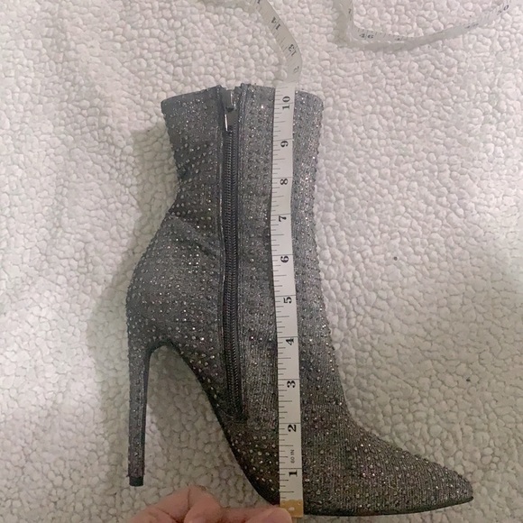 Steve Madden Wifey Pewter Rhinestone Stiletto Boot - Picture 13 of 14